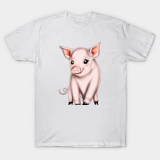 Cute Pig Drawing T-Shirt